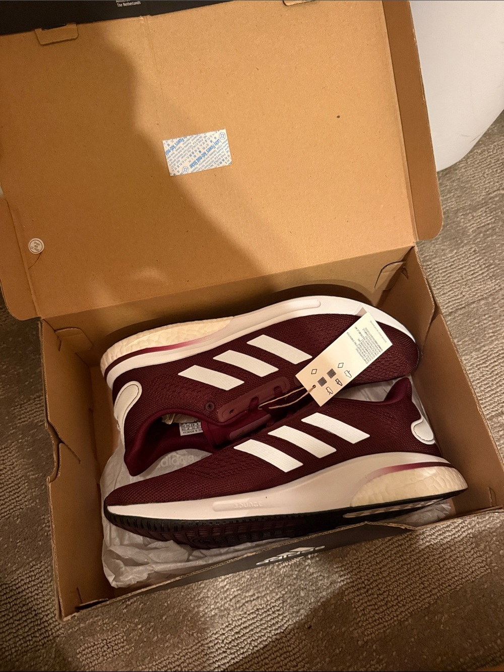 Brand New Burgundy adidas Supernova Running Shoes